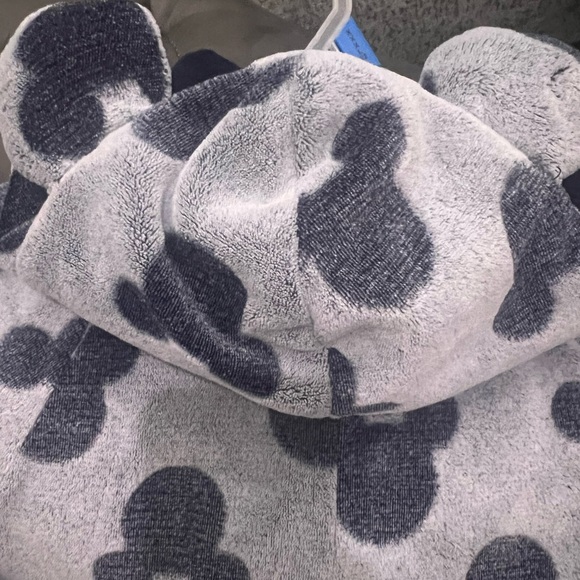 Disney Gray and Black Mickey Mouse Pajama Onesie - Picture 2 of 3